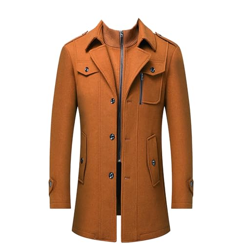 JUZILO e Mitgliedschaft Jacke Herren Kunstlederjacke Herren Winterjacke Herren Leder mit Fell Mantel Herren lang Jacke Herren Winterjacke 5XL Jacke Herren 5XL von JUZILO