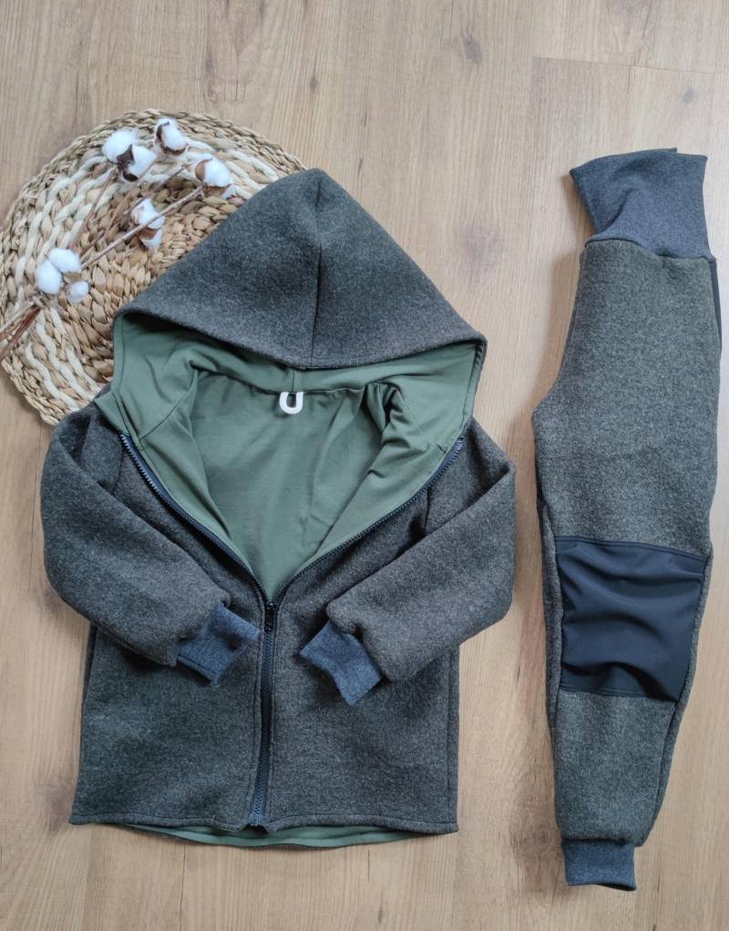 Walkjacke | Walkkombi Walk Hose Wollwalkjacke von JUandMEDesign