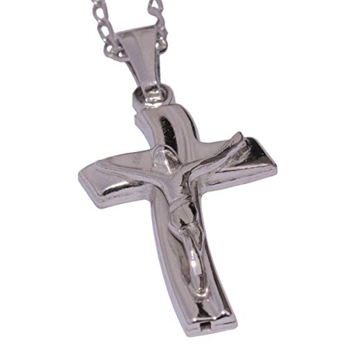JV Schmuck Sendit Silber Kreuzanhänger mit Jesus Korpus, Kruzifix mit Kette, 925 Silber, 30mm JV Schmuck Sendit Silber Kreuzanhänger mit Jesus Korpus, Kruzifix mit Kette, 925 Silber, 30mm von JV Schmuck Sendit
