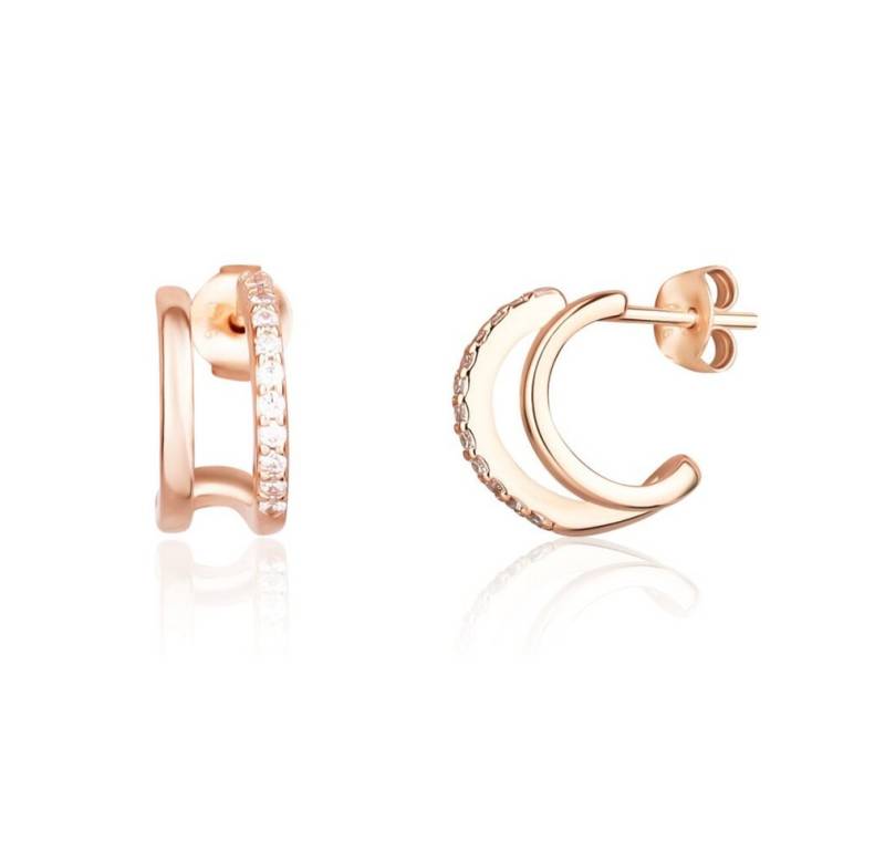 JVD Ohrring-Set Charmante Bronze-Ohrringe mit Zirkonen SVLE1623X61RO00 von JVD