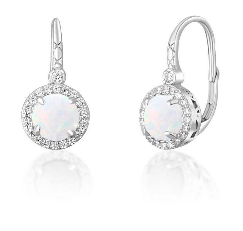 JVD Ohrring-Set Charming silver earrings with white opals SVLE0412SH2O100 von JVD