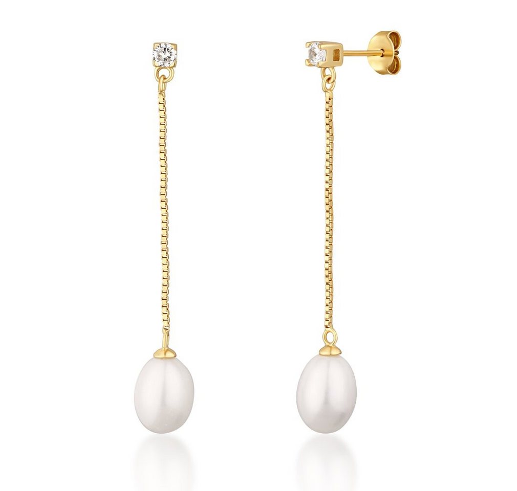 JVD Ohrring-Set Dezente vergoldete Perlenohrringe SVLE0559SD2GP00 von JVD