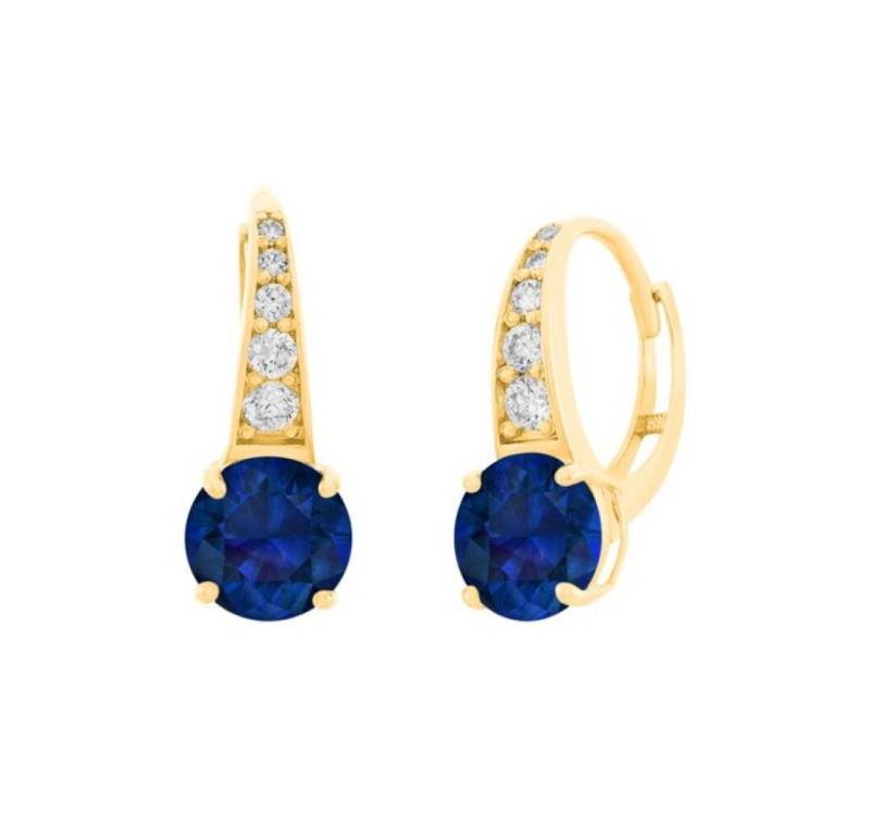 JVD Ohrring-Set Gold plated earrings with clear and blue zircons SVLE0974XH2GM00 von JVD