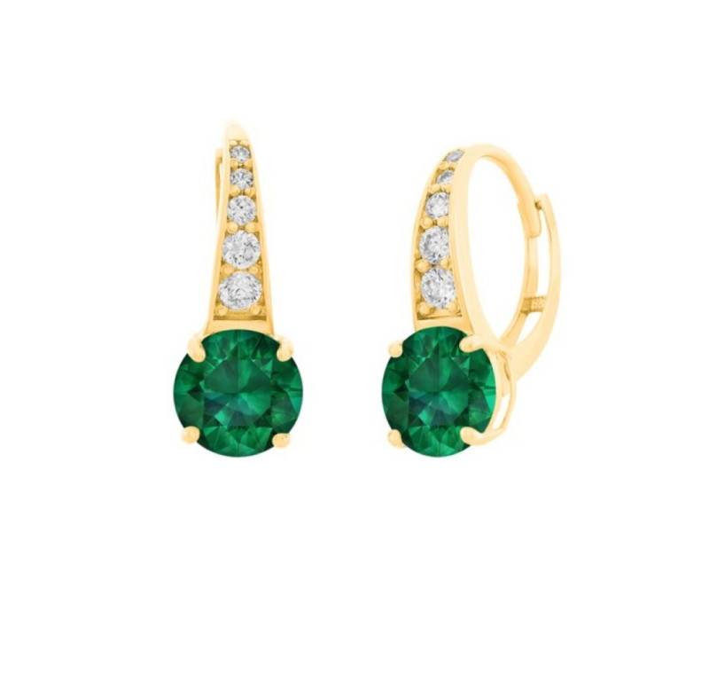 JVD Ohrring-Set Gold plated earrings with clear and green zircons SVLE0974XH2GZ00 von JVD