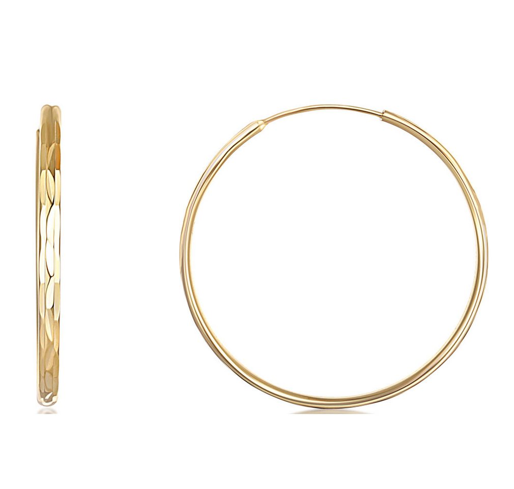 JVD Ohrring-Set Gold plated silver earrings rings SVLE0209XD5GO - Diameter: 5 cm von JVD