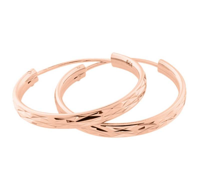 JVD Ohrring-Set Pink gold plated earrings circles SVLE0205XD5RO - Diameter: 5 cm von JVD