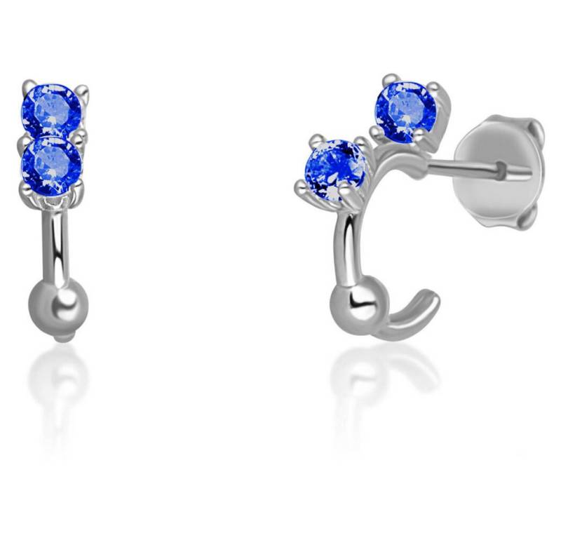 JVD Ohrring-Set Silver circle earrings with blue zircons SVLE0701XH2M100 von JVD