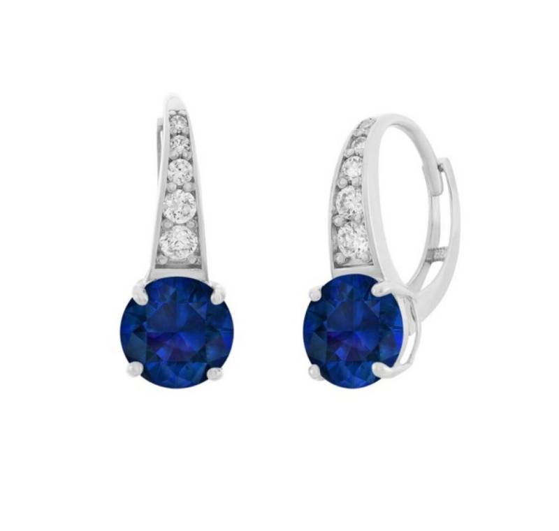 JVD Ohrring-Set Silver earrings with clear and dark blue zircons SVLE0974XH2M100 von JVD