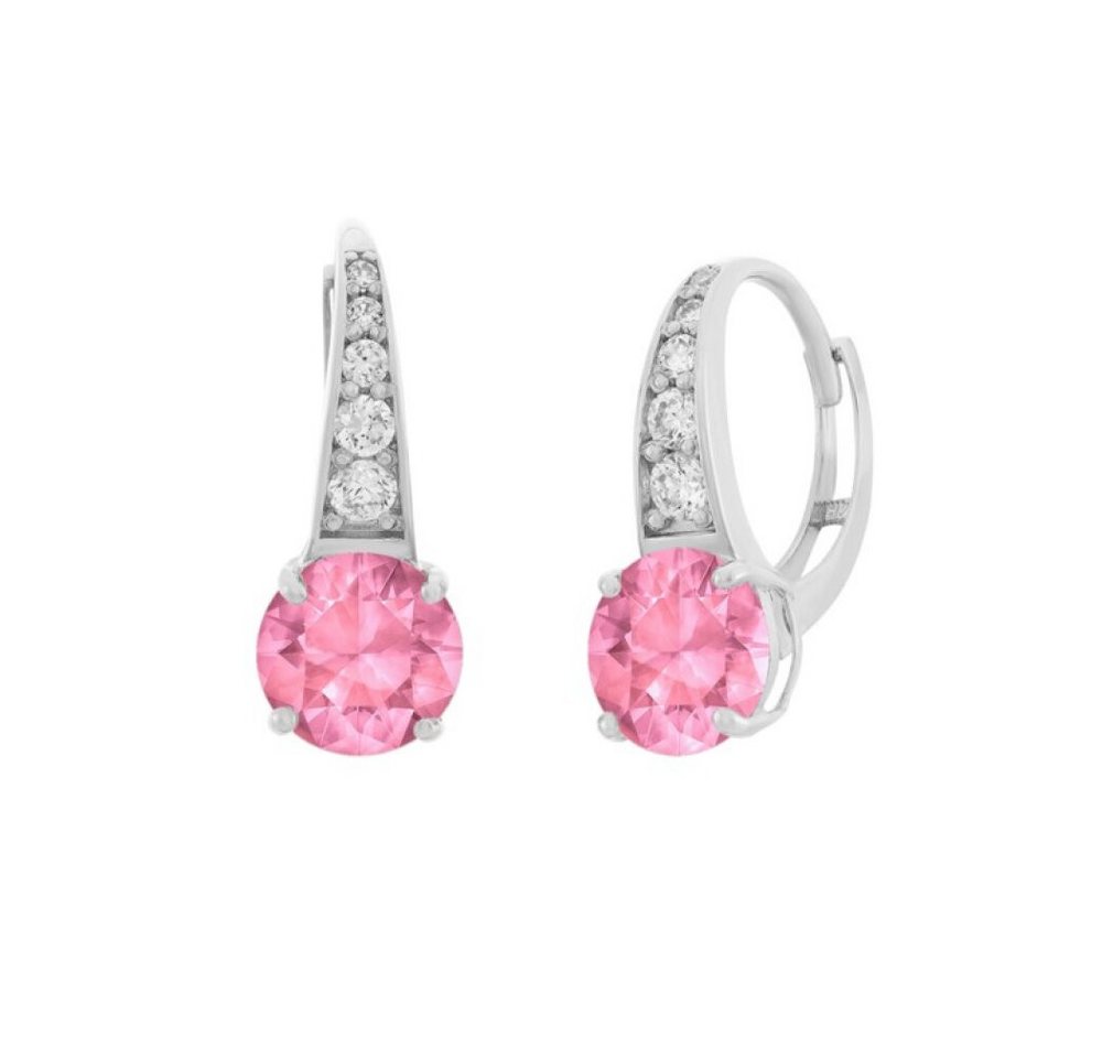 JVD Ohrring-Set Silver earrings with clear and pink zircons SVLE0974XH2R200 von JVD