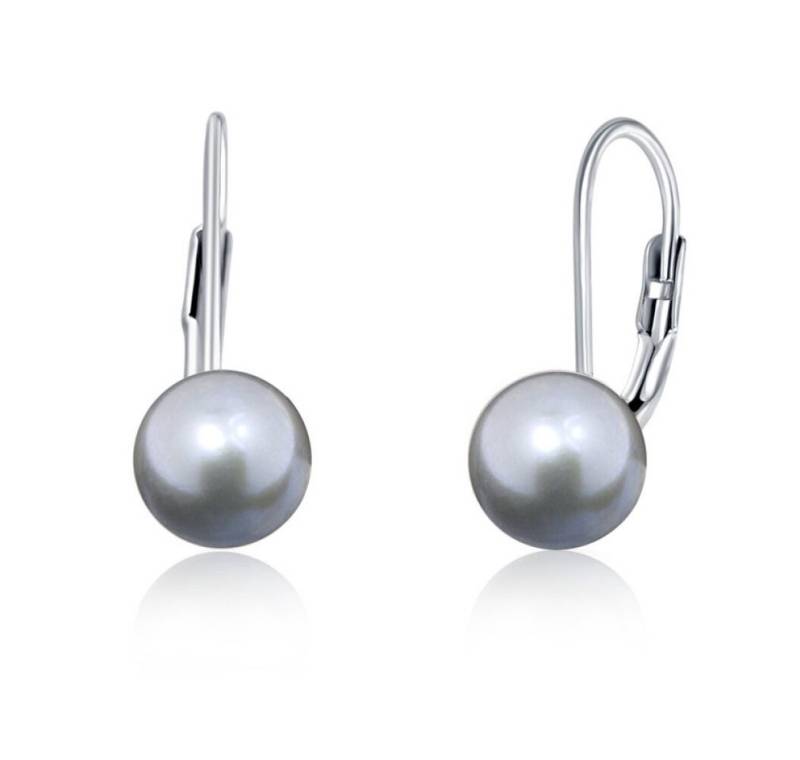 JVD Ohrring-Set Silver earrings with real gray pearls SVLE0476XD2P6 - Diameter: 0.9 cm von JVD