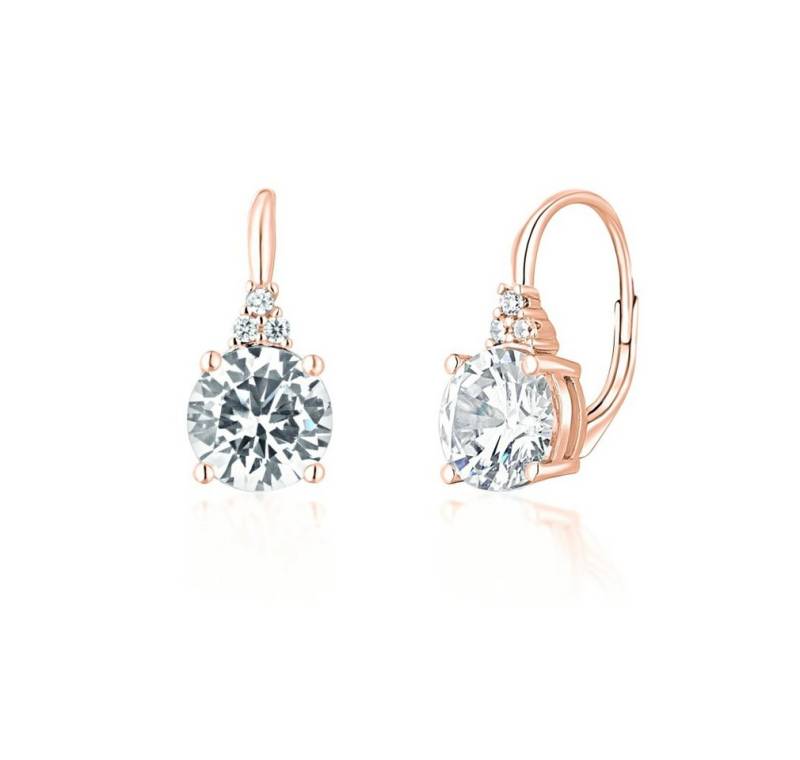 JVD Ohrring-Set Sparkling bronze earrings with clear zircons SVLE1119XH2RO00 von JVD