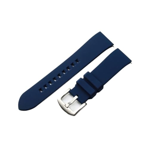 19/20/21/22/24 mm Gummi-Uhrenarmband, Silikonarmband, kompatibel mit Casio Seiko, Citizen, Longines, Tissot Oris(Blue,20mm) von JVEIWAD