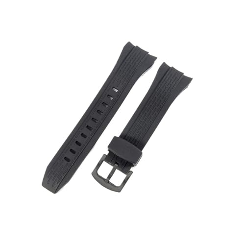26 mm Silikonkautschuk-Uhrenarmband for Herren, spezielle Schnittstelle, Ersatzarmband, kompatibel mit der SEIKO Velatura-Serie SRH006 SPC007(Black-B) von JVEIWAD