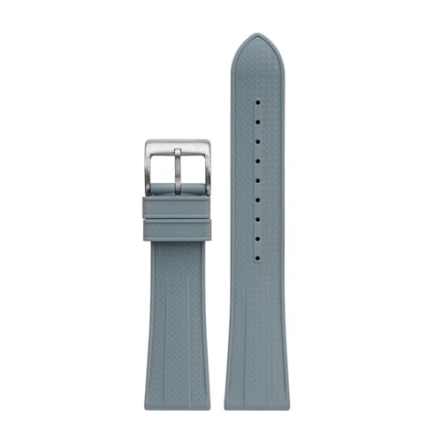 JVEIWAD Fluorkautschukarmband 18/20/22/24 mm Edelstahlschnalle Schnellverschluss Wasserdicht Tauchen FKM Männer Frauen Uhrenarmband ersetzen(Grey,20mm) von JVEIWAD