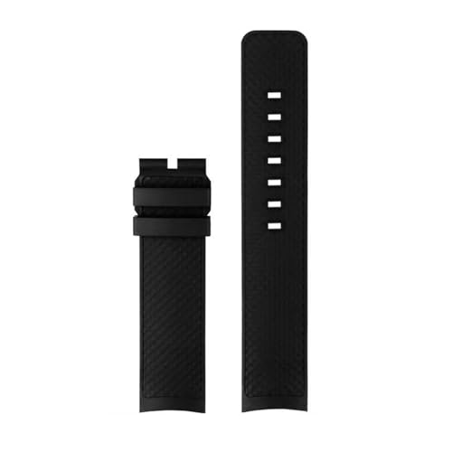 JVEIWAD Hochwertiges Fluorkautschuk-Armband, kompatibel mit IWC Ocean Time Meter Quick Release IW376805 IW329005 IW379503. Armband 22 mm(Black-no clasp) von JVEIWAD