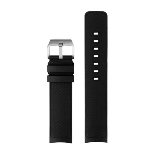 JVEIWAD Hochwertiges Fluorkautschuk-Armband, kompatibel mit IWC Ocean Time Meter Quick Release IW376805 IW329005 IW379503. Armband 22 mm(Black-silver) von JVEIWAD