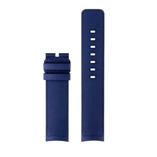 JVEIWAD Hochwertiges Fluorkautschuk-Armband, kompatibel mit IWC Ocean Time Meter Quick Release IW376805 IW329005 IW379503. Armband 22 mm(Blue-no clasp) von JVEIWAD
