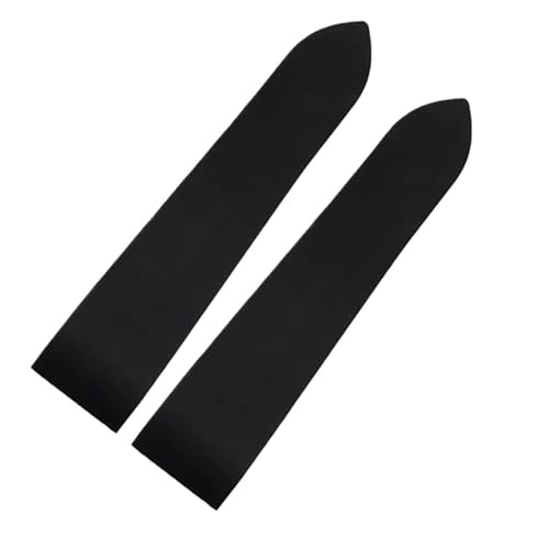 JVEIWAD Kompatibel mit Cartier Santos 100 W2020007, wasserdichtes Gummi-Uhrenarmband, 25 mm, schwarzes weiches Silikon, Edelstahl-Uhrenarmband mit Schnalle(Black NO Buckle) von JVEIWAD