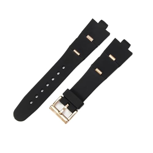 JVEIWAD Kompatibel mit DP42C14SVDGMT Konvexes Silikonarmband Armband Zubehör 22 * 8mm 24 * 8mm Gummiband Männer und Frauen(BLUE PINK) von JVEIWAD