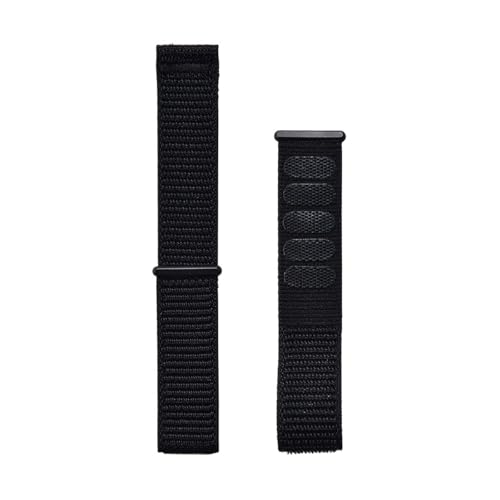 JVEIWAD Schnellverschluss-Hakenschlaufe, verstellbar for Komfort, D-Elugs-Nylonband, elastisches Nylon-Uhrenarmband, 20 mm, 22 mm(Black,22mm) von JVEIWAD