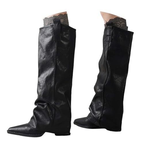 JVHYANFUL Damen Stiefel High-Heel Sommerstiefeletten High Heels Plateau Schuhe Braun Schlupfschuhe Halbhoch Boots Westernstiefel Ankle Übergangsstiefel Blockabsatz Sommerstiefel Damenschuhe von JVHYANFUL
