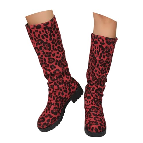 JVHYANFUL Stiefeletten Damen Trachten Elegant Wildleder Halbstiefel Spitz Schlupfschuhe Mittelalter Stiefel Mit Schnalle Absatz Ankle Boots Halbhoch Westernstiefel Damenstiefel Trachtenschuhe von JVHYANFUL