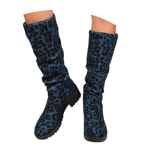 JVHYANFUL Stiefeletten Damen Trachten Elegant Wildleder Halbstiefel Spitz Schlupfschuhe Mittelalter Stiefel Mit Schnalle Absatz Ankle Boots Halbhoch Westernstiefel Damenstiefel Trachtenschuhe von JVHYANFUL