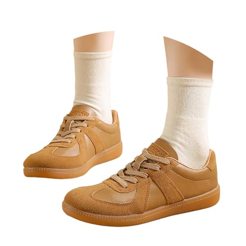 Sneaker Damen Retro Turnschuhe Stoffschuhe Tennis Und Skateboarden Klassische Mit Schnürsenkeln Halbschuhe Gummisohle Sportschuhe Freizeit Damenschuhe Weite H Freizeitschuhe Flach Trachtenschuhe von JVHYANFUL