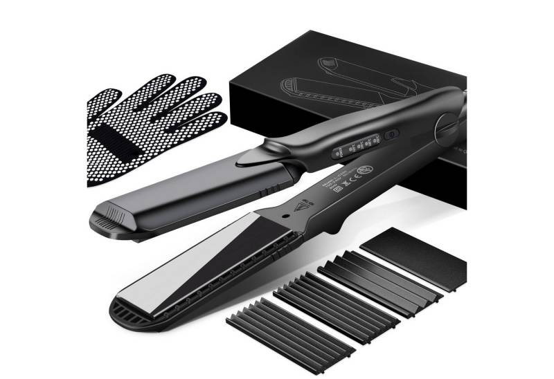 JVJH Glätteisen Welleneisen Kreppeisen, 4-in-1-Haarglätter,Glätteisen und Kreppeisen Keramik-Turmalin-Beschichtung, Austauschbaren Platten, 30 Sekunden Aufwärmen JVJH Glätteisen Welleneisen Kreppeisen, 4-in-1-Haarglätter,Glätteisen und Kreppeisen Keramik-Turmalin-Beschichtung, Austauschbaren Platten, 30 Sekunden Aufwärmen von JVJH