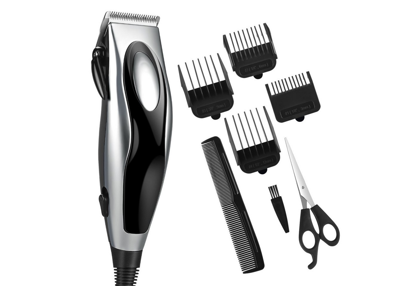 JVJH Haarschneider für Männer,1,7 M Langes Kabel,Haarschneidemaschine Herren, mit 4 Positionen(1 bis 1.9 mm),4 Führungskämme, Zum Verjüngen Und Texturieren von JVJH