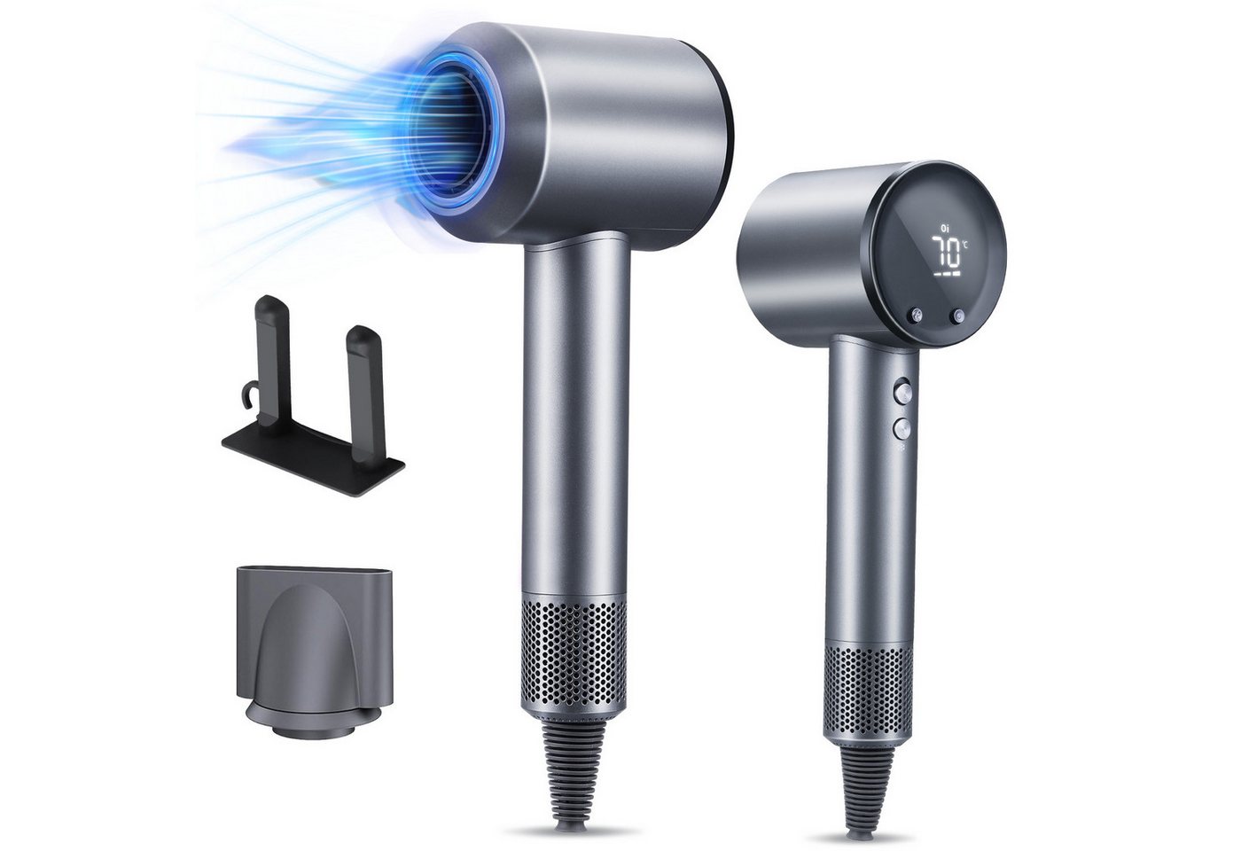 JVJH Haartrockner 110000 RPM,Negativ-Ionen-Haartrockner,36m/s, Schnelles Trocknen, 200 Million Negativ-Ionen-Haartrockner, 59dB, Mit Magnetdüse,für zuhause und auf Reisen von JVJH