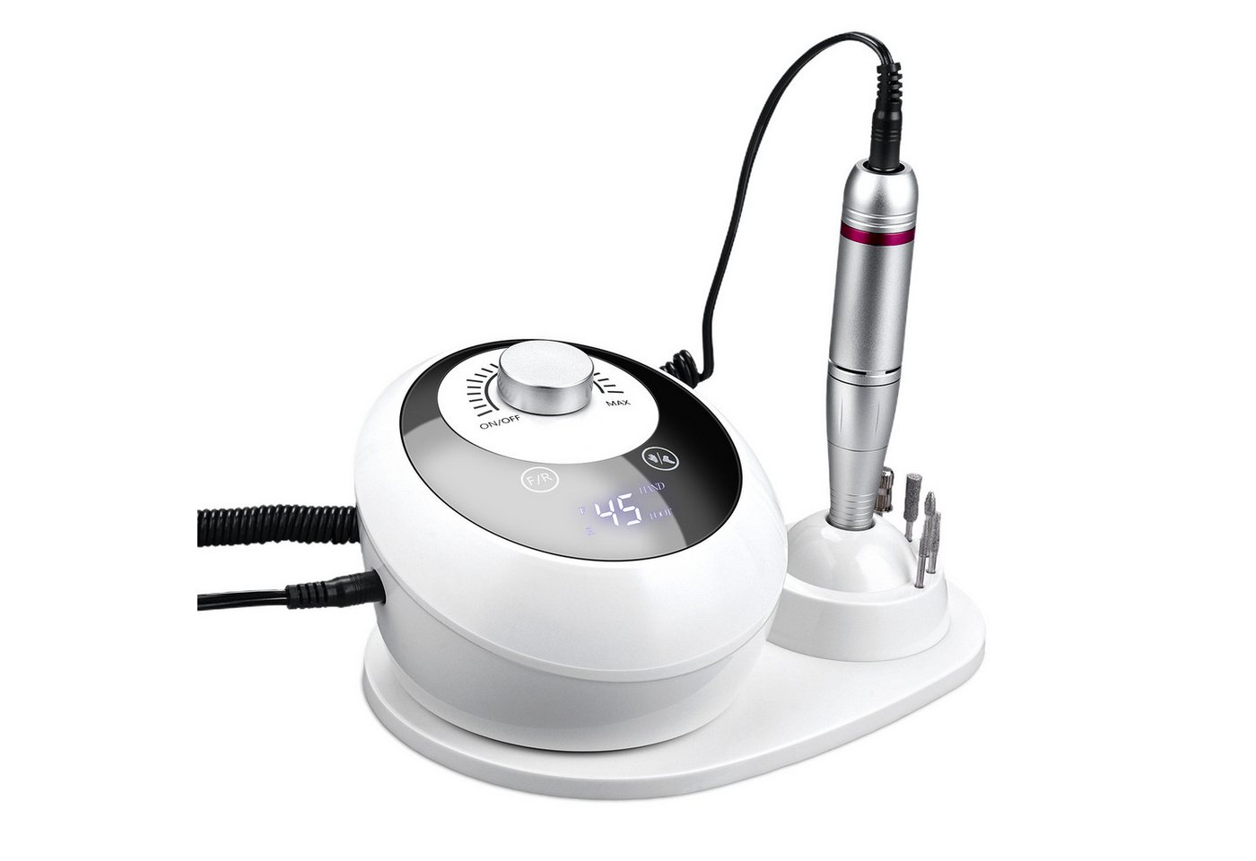 JVJH Maniküre-Pediküre-Set Nagelfräser Professionell,45000RPM,Nagelfräser für Gelnägel, für Acrylnägel,mit LCD-Display,Bit-Lock Design, für den Heimgebrauch und Nagelstudios von JVJH