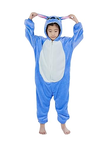 JVJQ Cartoon Kostüm Onesie Jumpsuit Tier Relax Kostuem Kind Pyjama Halloween Schlafanzug Cosplay von JVJQ