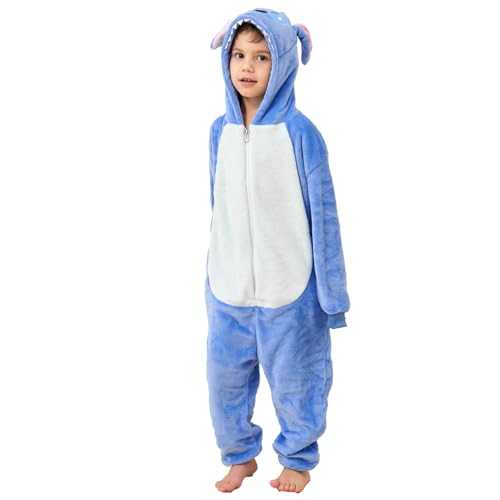 JVJQ Cartoon Kostüm Onesie Jumpsuit Tier Relax Kostuem Kind Pyjama Halloween Schlafanzug Cosplay von JVJQ