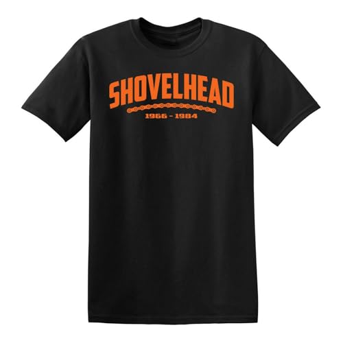 Shovelhead Orange Years T-Shirt Black 3XL von JVRUT