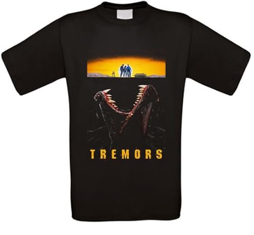 Tremors In The Land of Rocket Worms Cult Movie T-Shirt Black 3XL von JVRUT