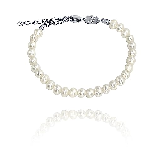 JVillion Süßwasserperlen Armband Herren Streetwear Perlen Schmuck sommerliches Design wasserfest Geschenk Männer verstellbare Größe JVillion Süßwasserperlen Armband Herren Streetwear Perlen Schmuck sommerliches Design wasserfest Geschenk Männer verstellbare Größe von JVillion