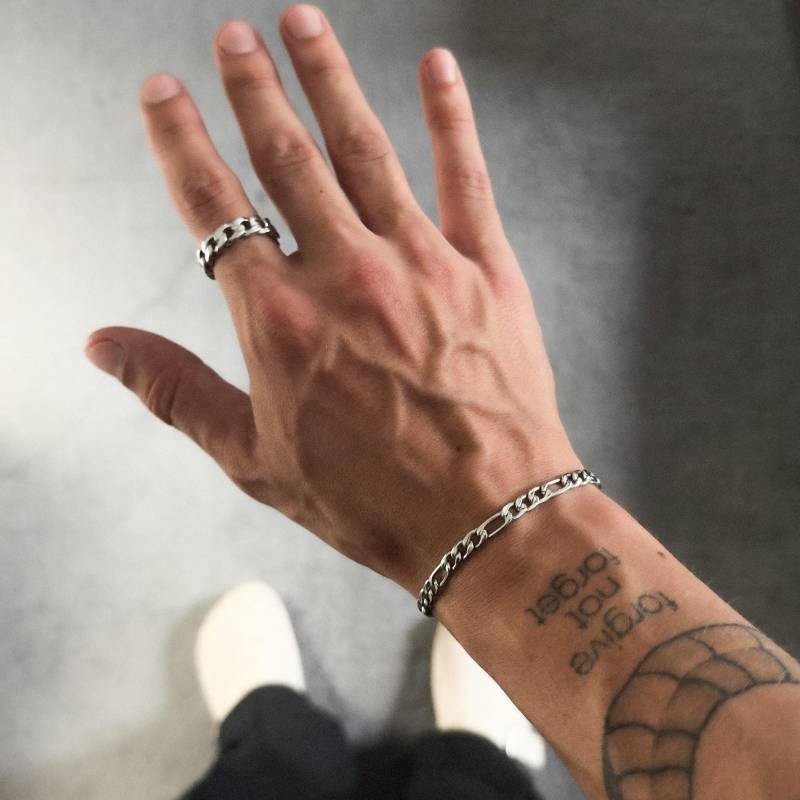 Figaro Armband 5mm | Silbernes Herren Glieder Mann Einzigartiges Geschenk Wasserfestes Design Schmuck von JVillionJewelry