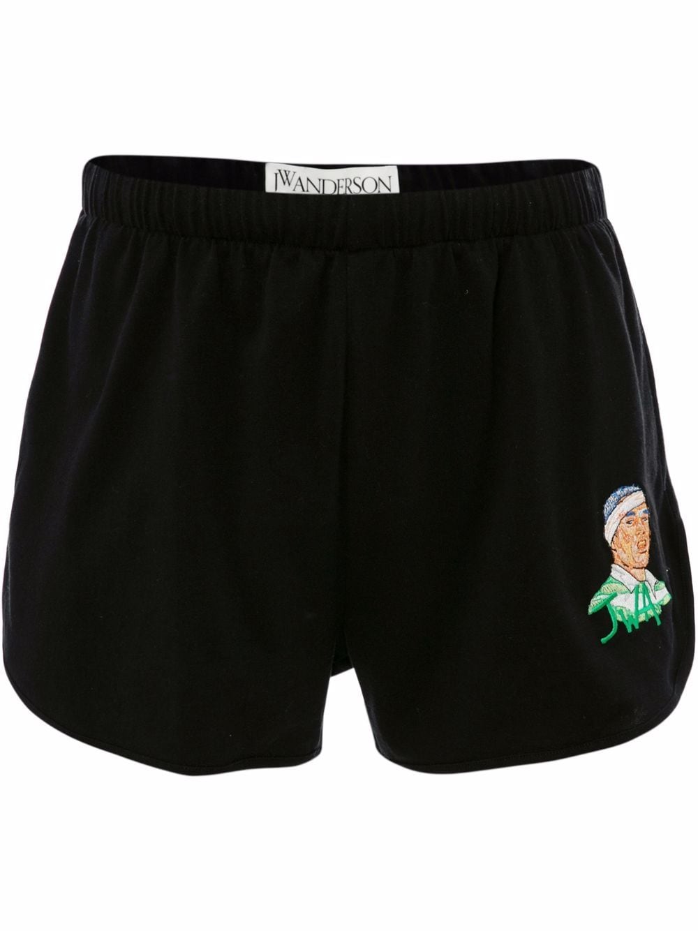 JW Anderson Bestickte Lauf-Shorts - Schwarz von JW Anderson