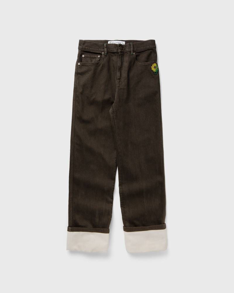 JW Anderson CONTRAST TURN UP JEANS men Jeans brown in Größe:M von JW Anderson