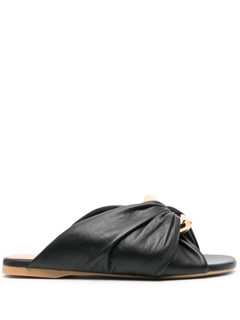 JW Anderson Corner Pantoletten aus Leder - Schwarz von JW Anderson