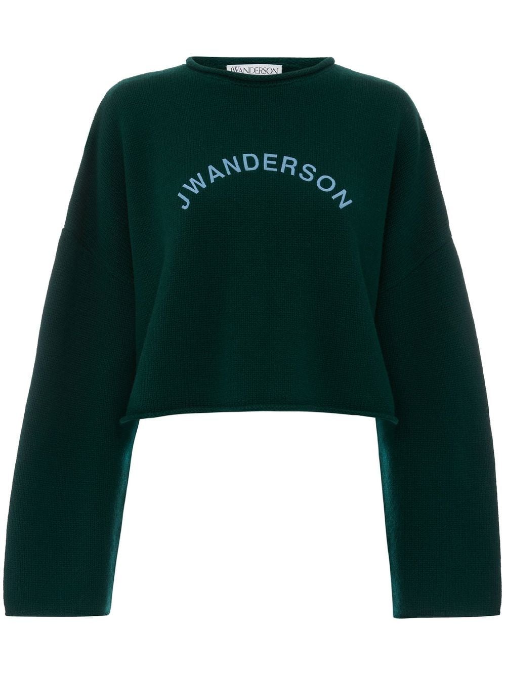 JW Anderson Cropped-Pullover mit Logo - Grün von JW Anderson