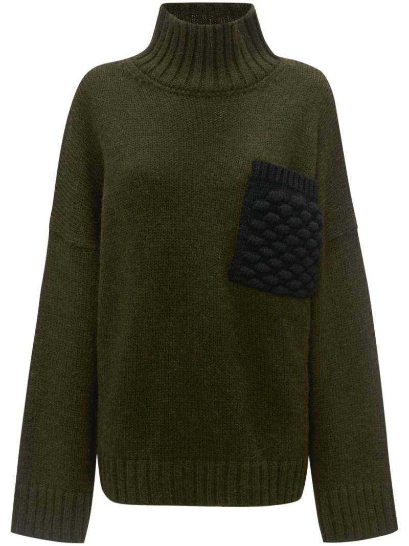 JW Anderson Gerippter Rollkragenpullover - Grün von JW Anderson