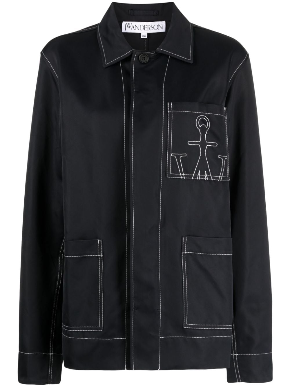 JW Anderson Jacke mit Logo-Stickerei - Schwarz von JW Anderson