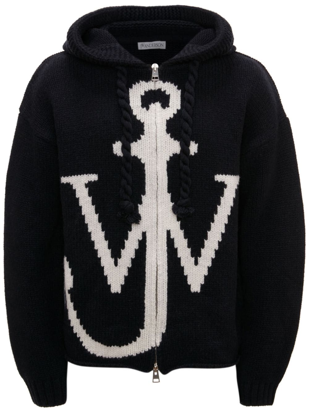 JW Anderson Kapuzenjacke mit Logo-Print - Schwarz von JW Anderson