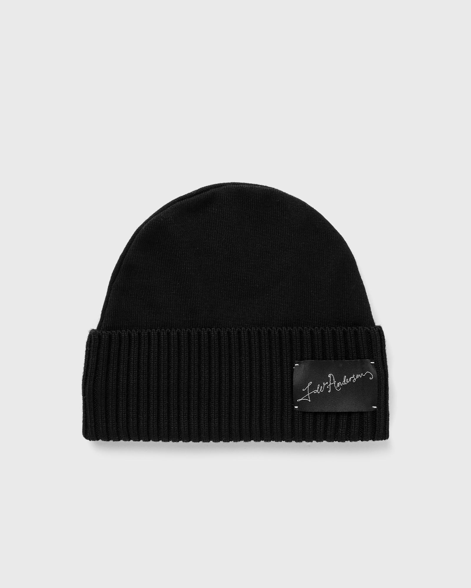 JW Anderson LABEL HAT men Beanies black in Größe:ONE SIZE von JW Anderson