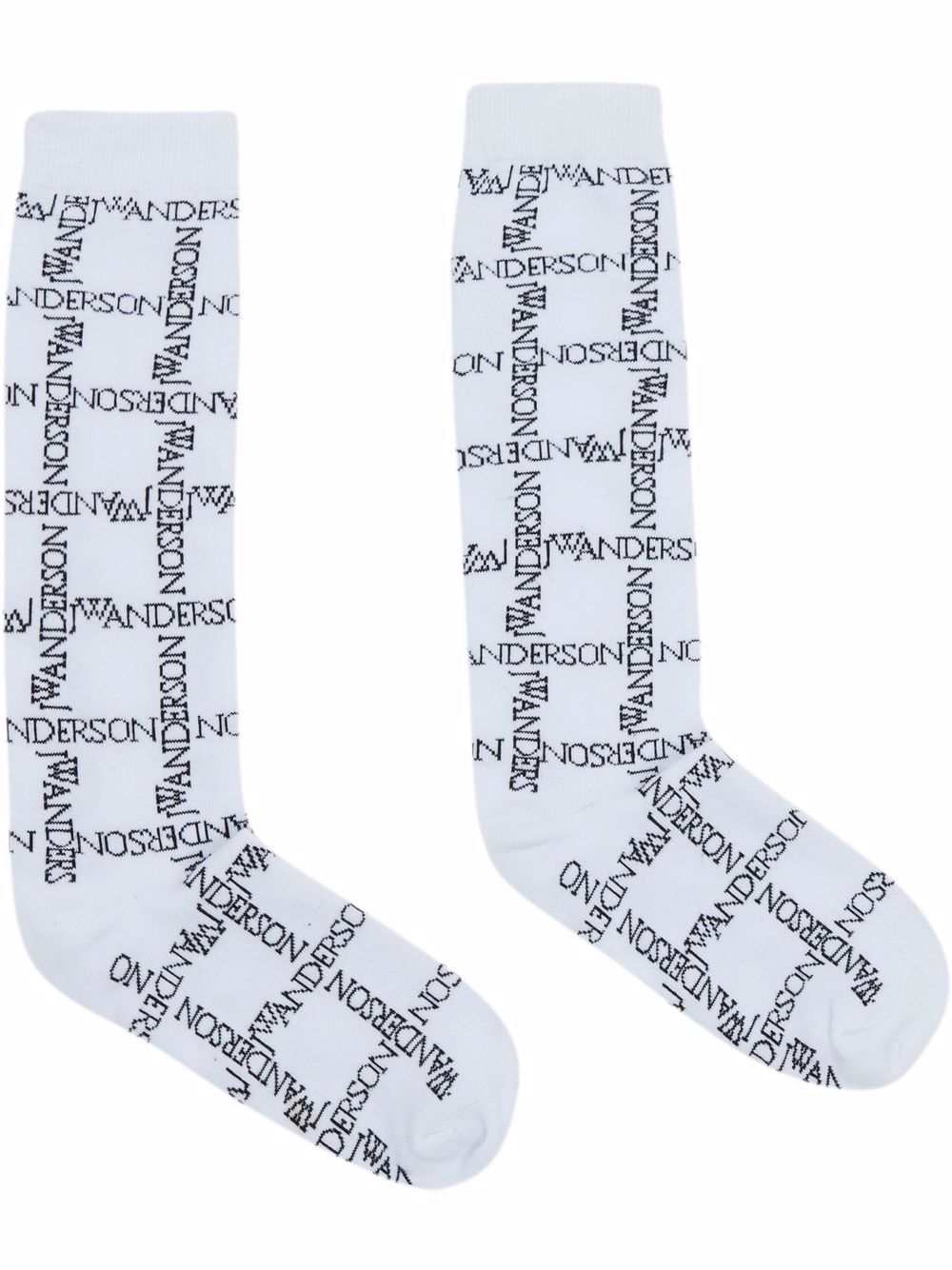 JW Anderson Socken mit Logo-Print - Weiß von JW Anderson