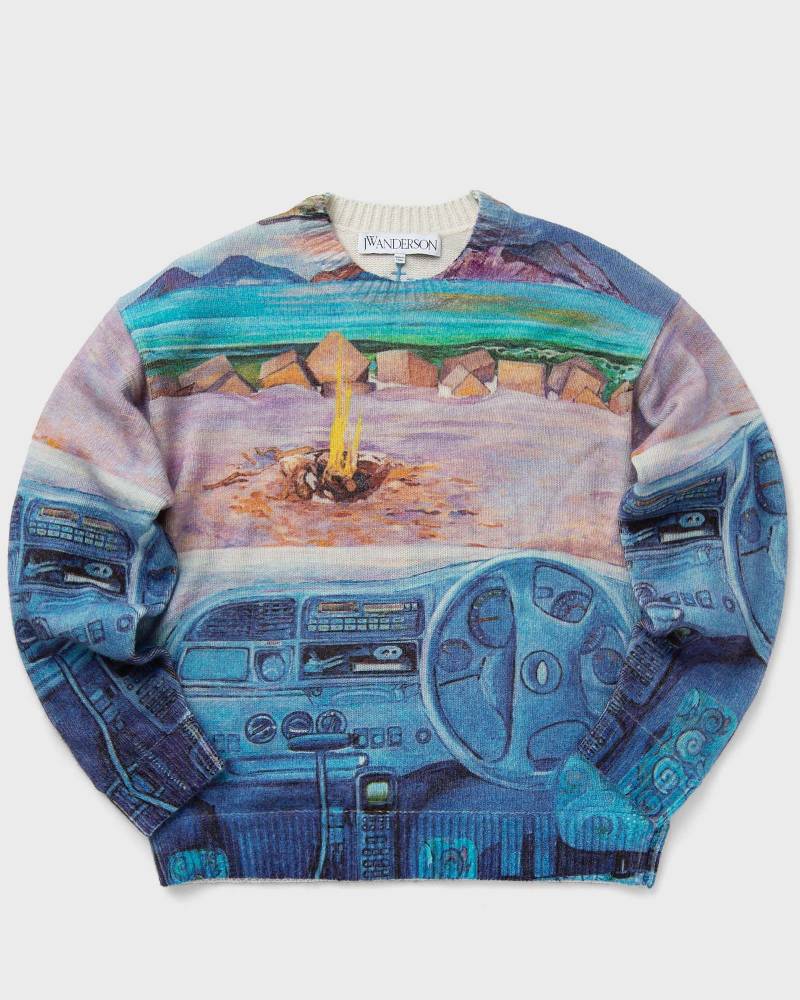 JW Anderson PRINTED JUMPER men Pullovers blue in Größe:M von JW Anderson