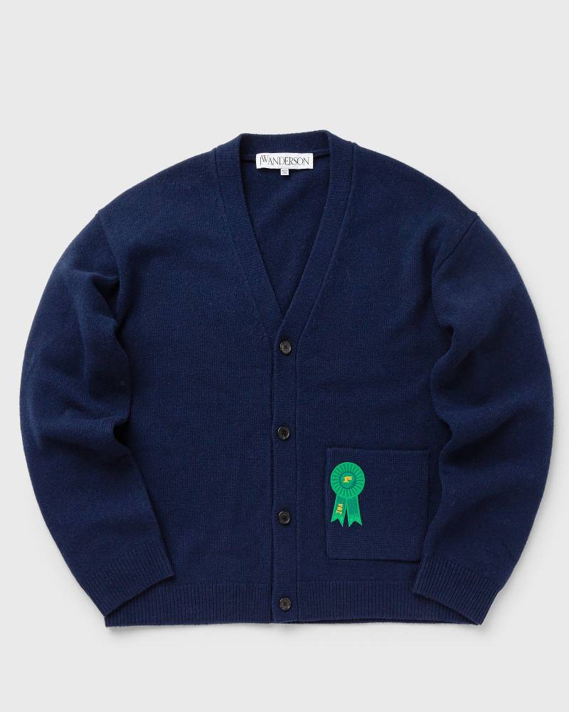 JW Anderson ROSETTE PATCH POCKET CARDIGAN men Zippers & Cardigans blue in Größe:XL von JW Anderson