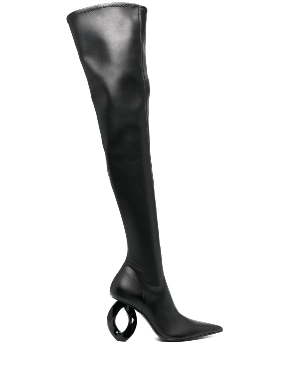 JW Anderson Stiefel mit Absatz in Kettenoptik 95mm - Schwarz von JW Anderson